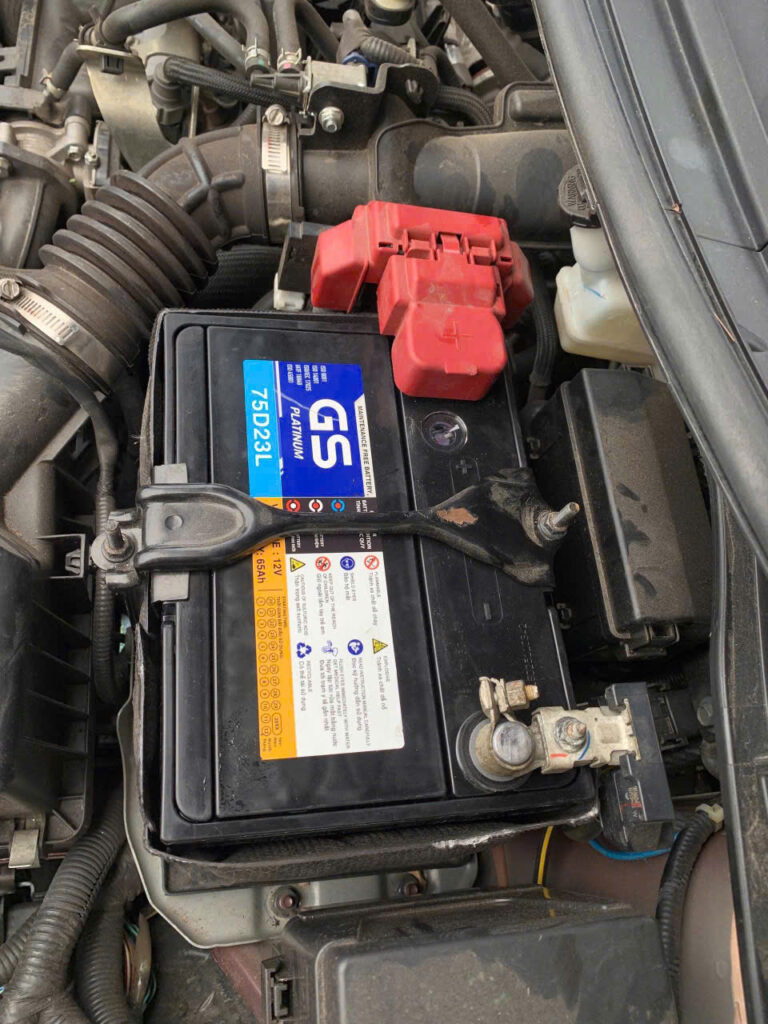 ẮC QUY GS 75D23L CHO NISSAN ALMERA